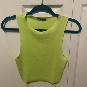 Zara lime color tank top